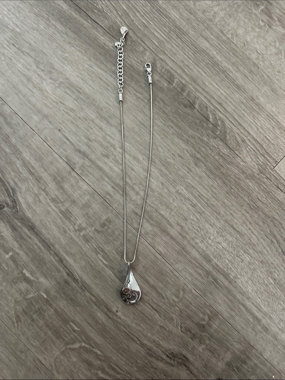 Brighton Sterling Silver Teardrop Pendant Necklace - Picture 4 of 4